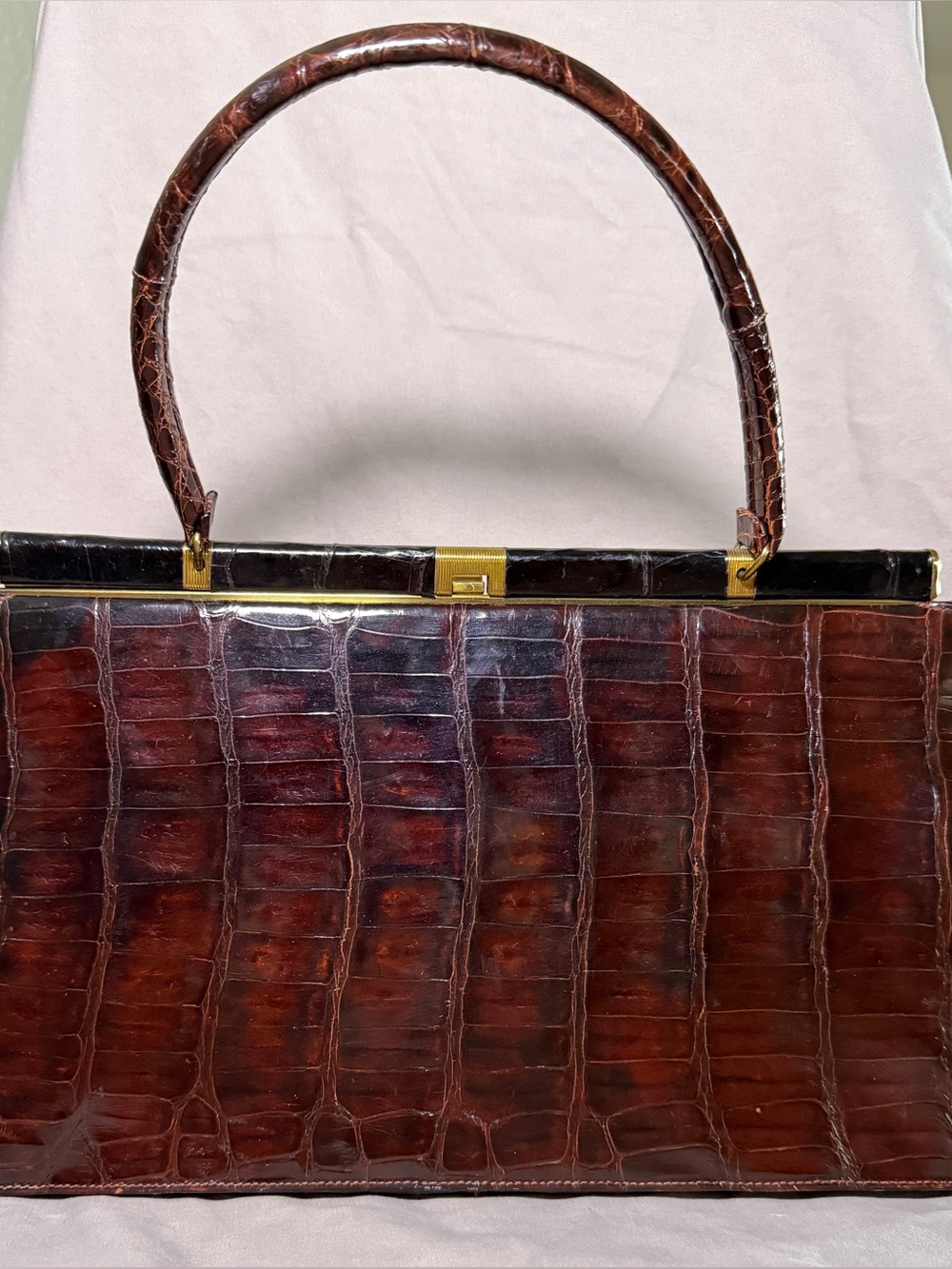 Bellestone Vintage croc handbag - Picture 2 of 5